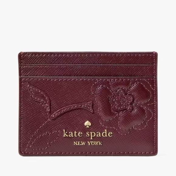 Kate spade floral appliqué card wallet - Picture 1 of 4